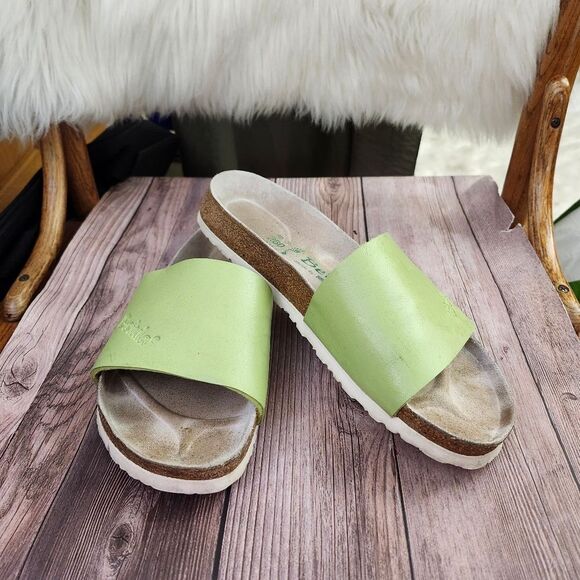 Betula By Birkenstock Moss Green Slip-on ‎ Sandals Sz L9 M7 - Picture 1 of 11